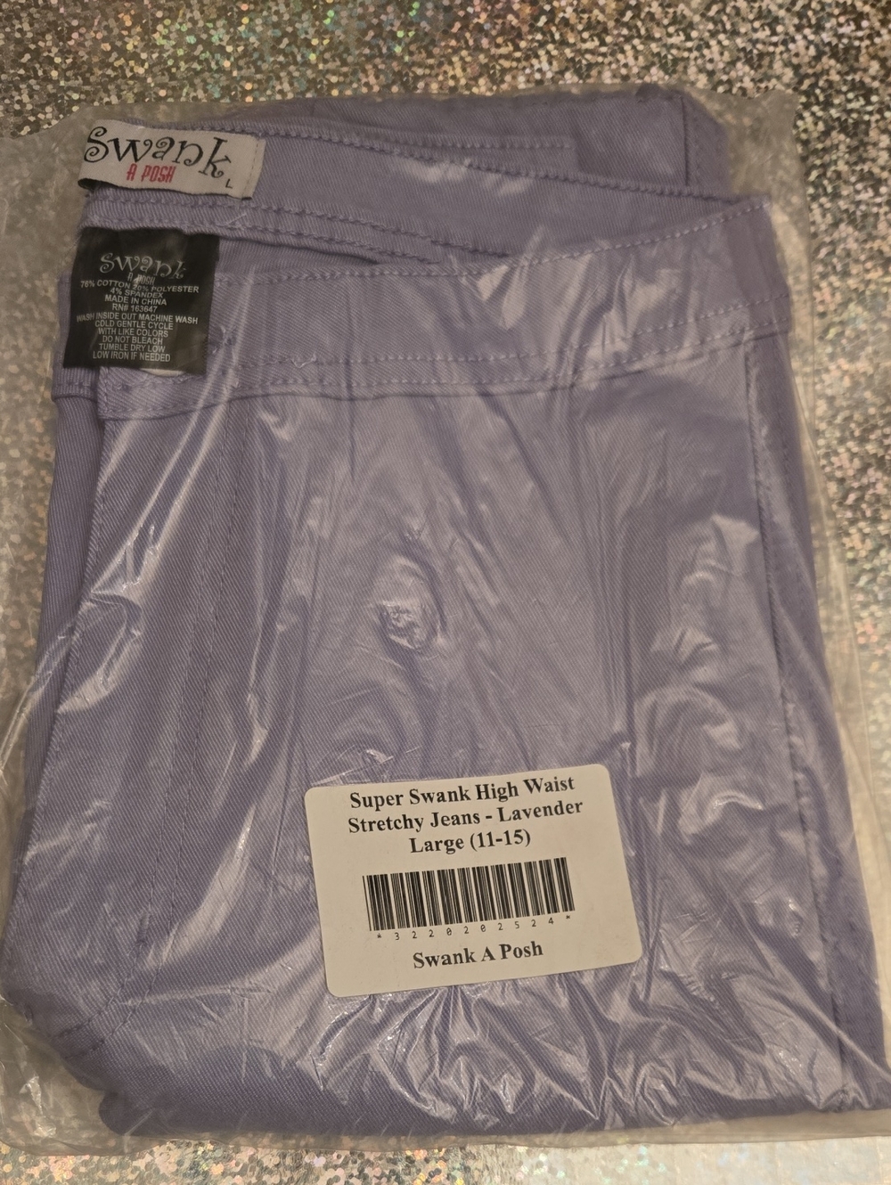 Swank A Posh Lavender High Waist Skinny Jeans